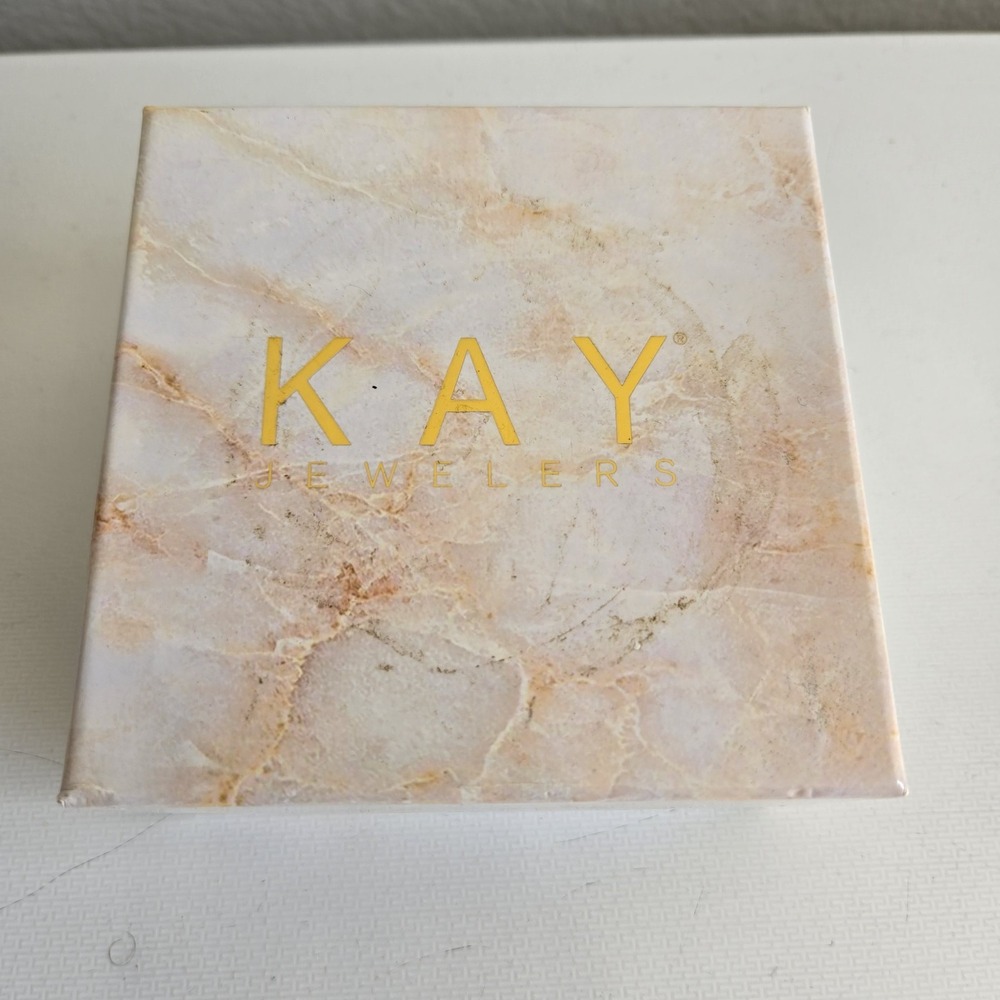 KAY JEWELER NEIL LANE Empty Ring Box & Outer Presentation Box Marbled Gold